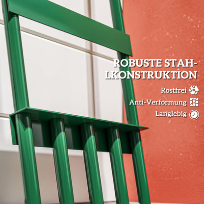 Outsunny Rasenlüfter Aerifizierer für Rasen 30cm Breite Manuell Rasenbelüfter mit rutschfest Griff für Garten Höfe Dunkelgrün