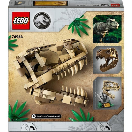 LEGO 76964 Jurassic World Dinosaur Fossils: T. Rex Skull, Dino Toy, Decor for Children's Room