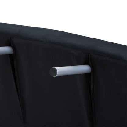 HOMCOM 3-in-1 Schlafsofa, Gästebett, Sessel inklusive Kissen, Schwarz