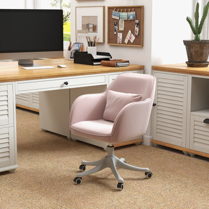 Vinsetto Massage Schreibtischstuhl 78-86 cm höhenverstellbarer Bürostuhll Drehstuhl Computerstuhl mit USB-Schrittstelle Arbeitsstuhl mit Vibrationsfunktion Lendenkissen Massagefunktion Rosa