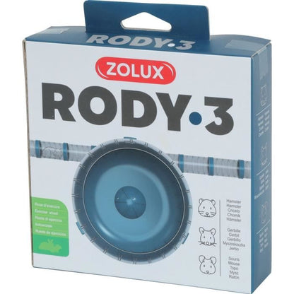ZOLUX Silent exercise wheel for small rodents suitable for Rody3 cages - Rodylounge - Blue