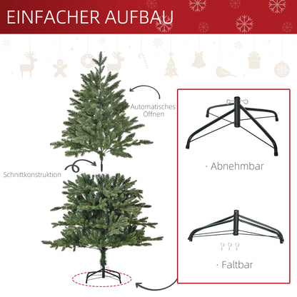 HOMCOM künstlicher Weihnachtsbaum 1,5 m Christbaum Tannenbaum PVC PE Metall Grün Ø105 x 150 cm