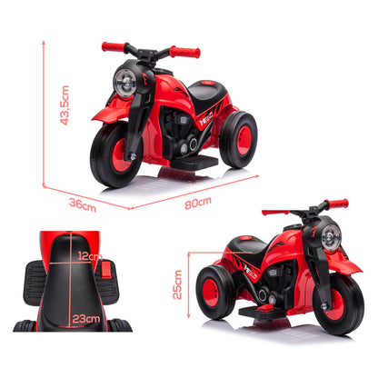 AIYAPLAY Kinder Elektro-Motorrad, 6V Kindermotorrad mit Musik, Blasen 2,5-3 km/h, für 2-5 Jahre Kinder