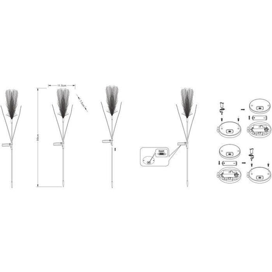 Light decoration - GALIX - G4515 - Solar energy: Feather duster