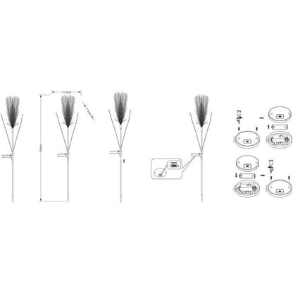 Light decoration - GALIX - G4515 - Solar energy: Feather duster