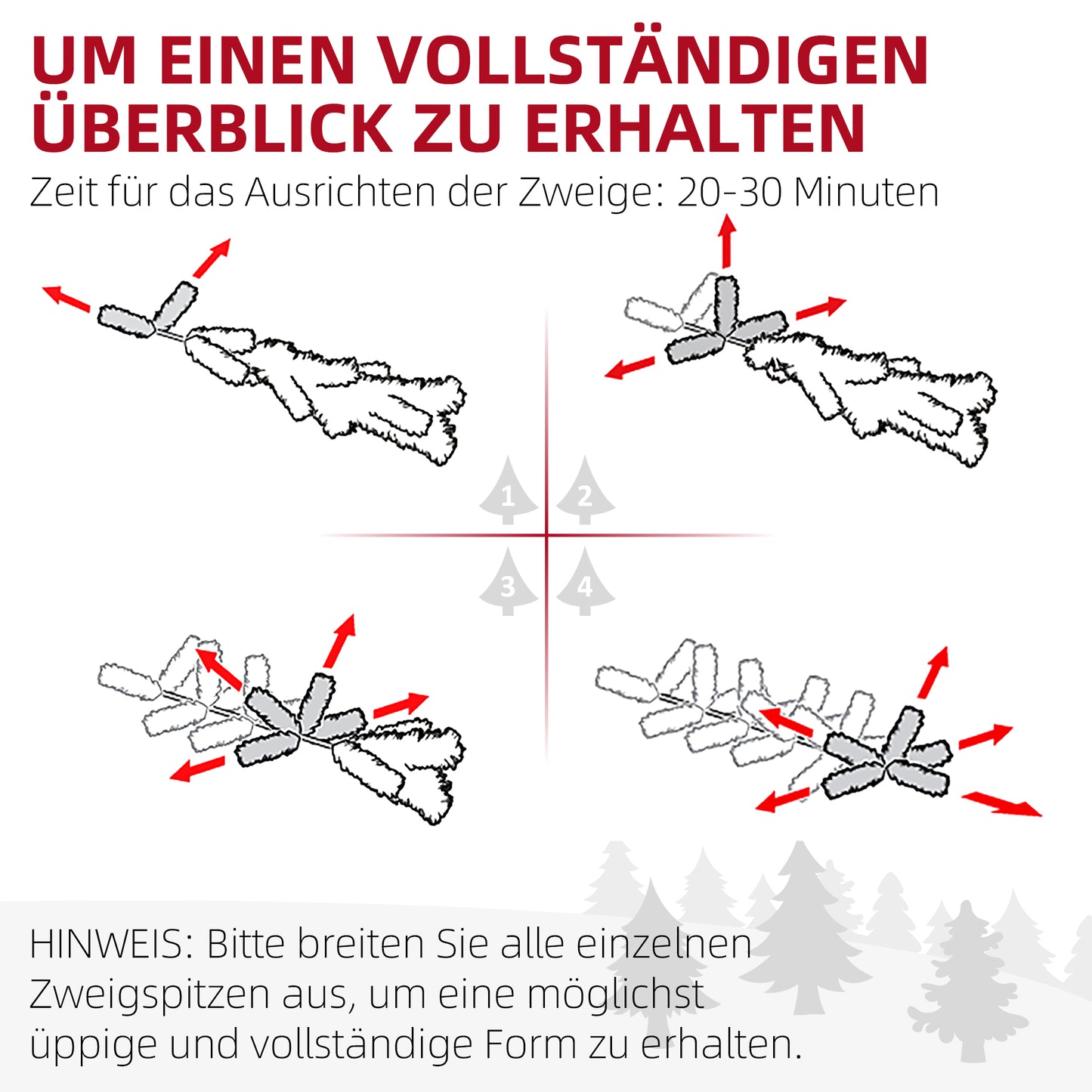 HOMCOM Weihnachtsbaum, Nordmanntanne, naturgetreu, breit & üppig, 150 x Φ100 cm, Grün