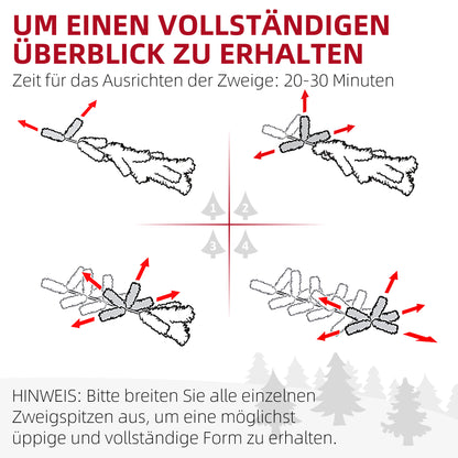 HOMCOM Weihnachtsbaum, Nordmanntanne, naturgetreu, breit & üppig, 150 x Φ100 cm, Grün