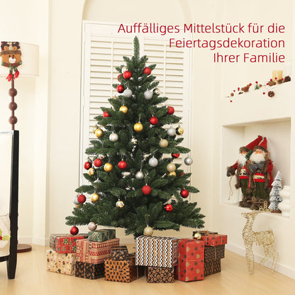 HOMCOM Weihnachtsbaum, Nordmanntanne, naturgetreu, breit & üppig, 150 x Φ100 cm, Grün