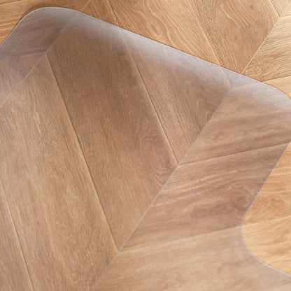 HOMCOM Stuhlunterlage für Hartböden, 90 x 120 cm, rutschfest, transparent Bodenmatten zum Schutz von Holz und Fliesen, für Büro und Zuhause