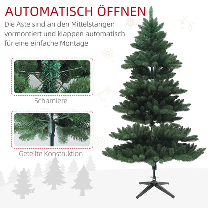 HOMCOM Weihnachtsbaum, Nordmanntanne, naturgetreu, breit & üppig, 180 x Φ120 cm, Grün