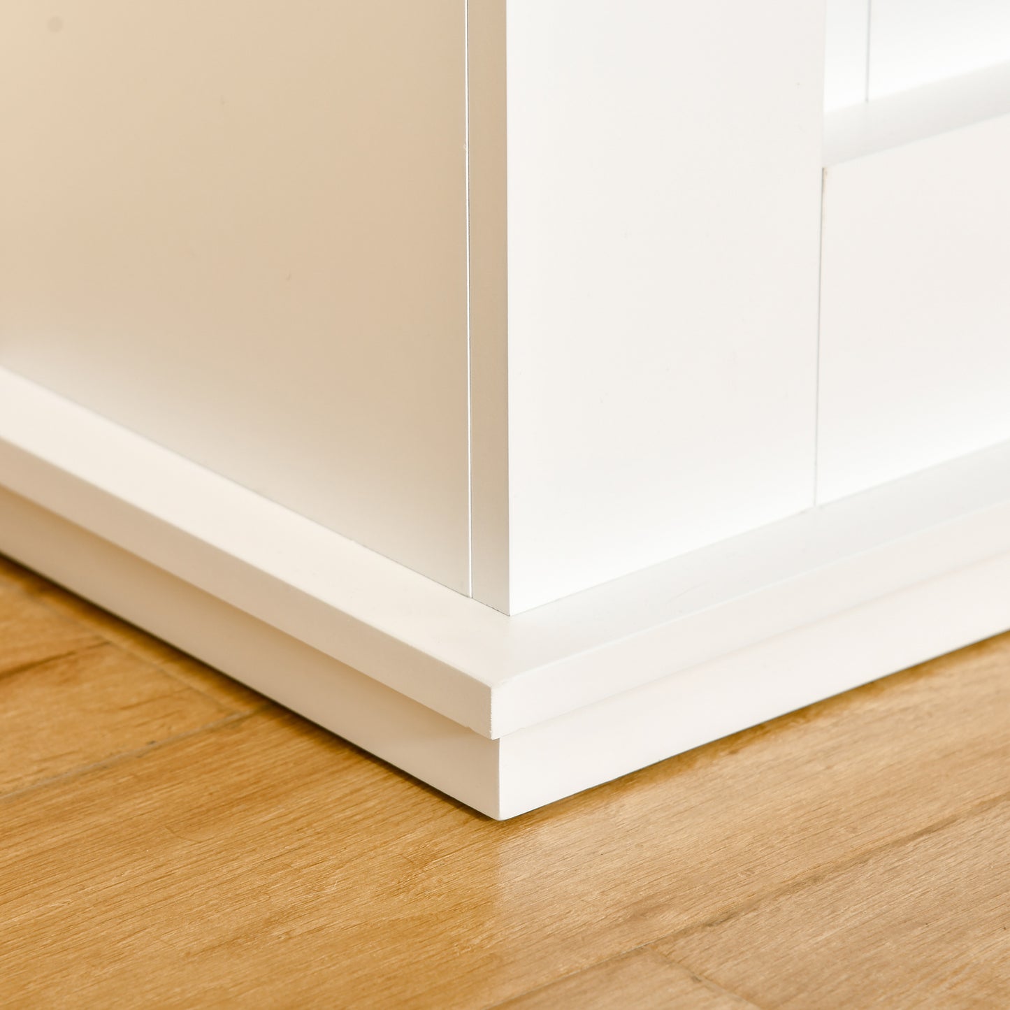 HOMCOM Elektrischer Kamin, 3D LED-Flammen, Fernbedienung, Timer, MDF, Weiß