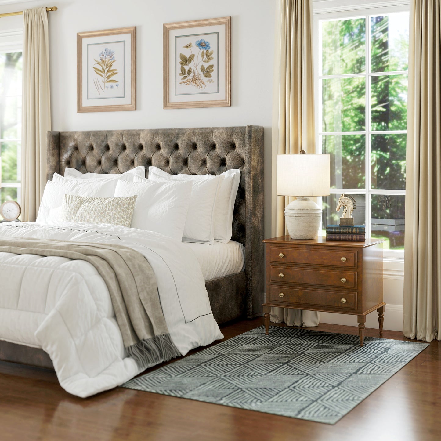 HOMCOM Teppich Wohnzimmerteppich im Modern Stil, waschbar Flächenteppich 150 x 80 cm Dunkelgrau