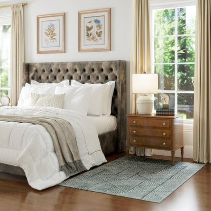 HOMCOM Teppich Wohnzimmerteppich im Modern Stil, waschbar Flächenteppich 150 x 80 cm Dunkelgrau