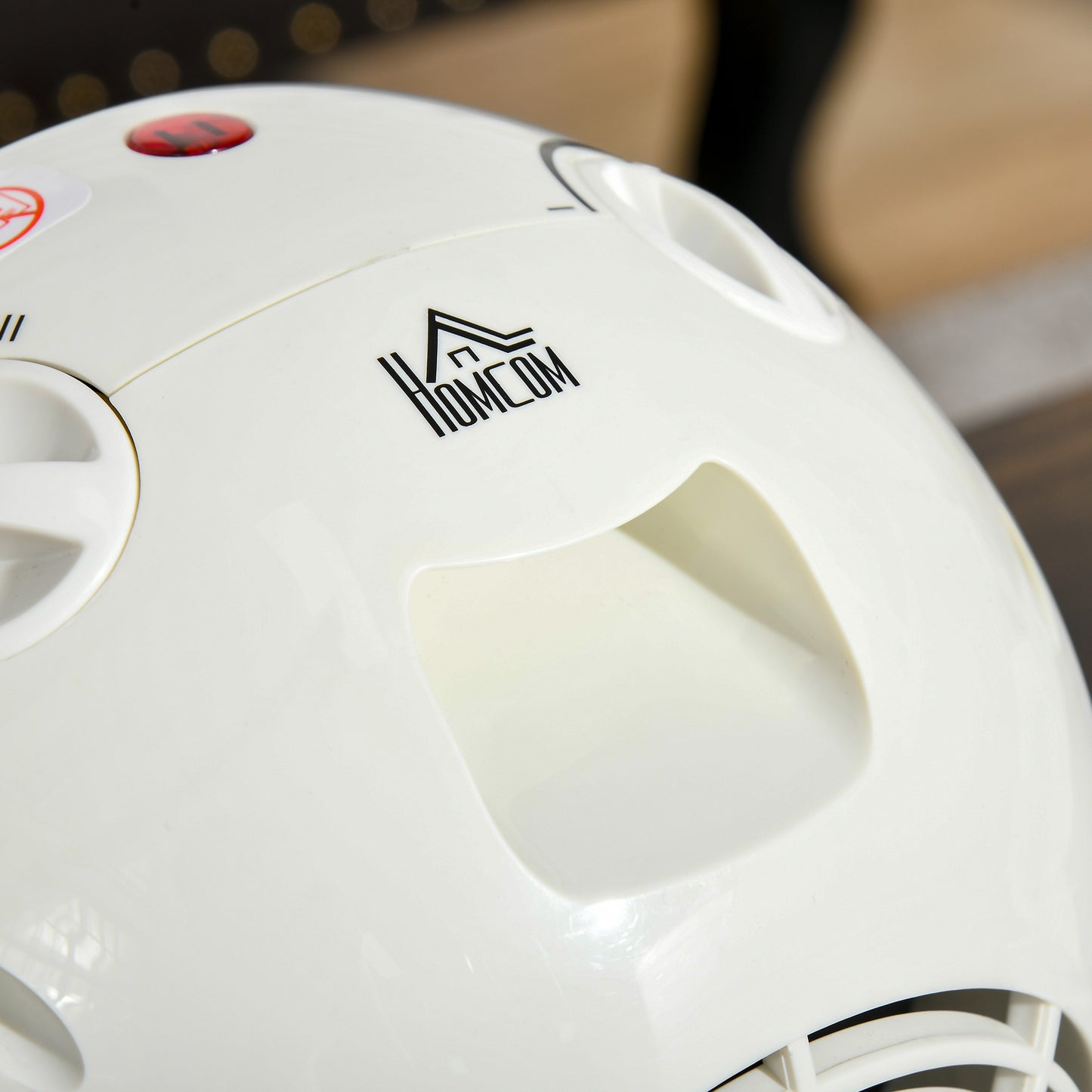 HOMCOM Heizlüfter Heizgerät Elektroheizer Heizer Heizung Wärme 900W/1500W Kunststoff Weiß+Schwarz 22 x 18,5 x 21 cm