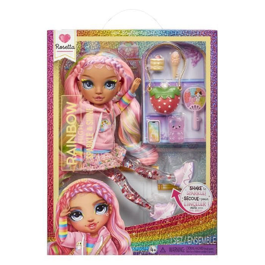 Rainbow High - Sparkle & Shine - 27cm fashion doll - Pink - Liquid glitter legs - Ages 4 and up