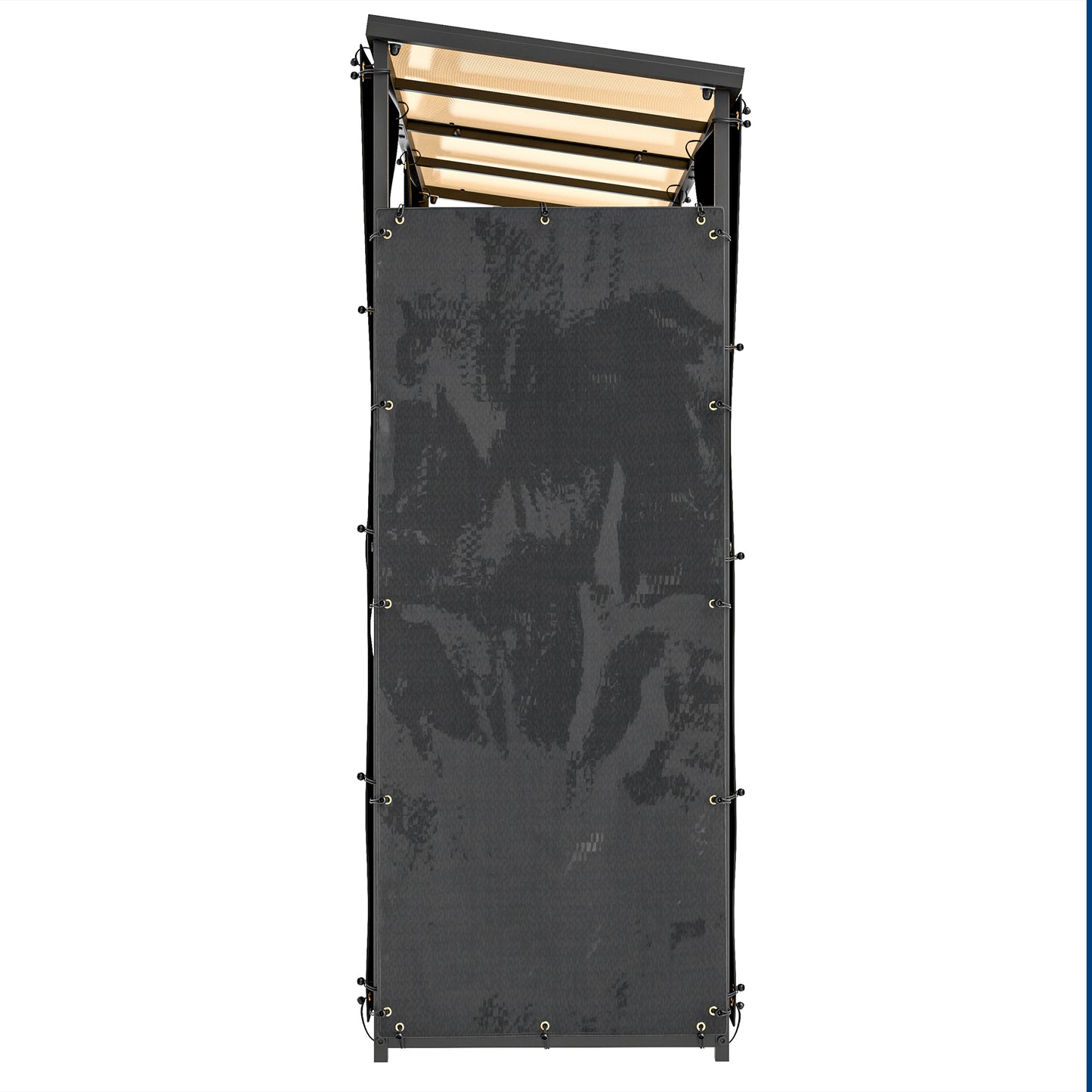 Outsunny Abdeckung für Brennholzregal, 2er-Set, wetterfest &amp; staubdicht, 148 x 62 cm, Schwarz
