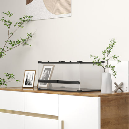 PawHut Glas-Terrarium für Reptilien, erhöhter &amp; wasserdichter Boden, Knopfschloss