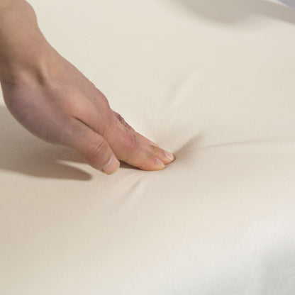 HOMCOM Polstersessel, Schaumstoff-Füllung, Kautschukholz-Rahmen, Cremeweiß