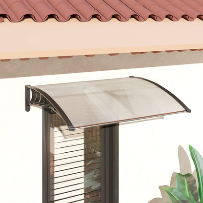 Outsunny Vordach Schutzdach, UV-Beständig, Wasserbeständig, 89x122x24cm, Weiß