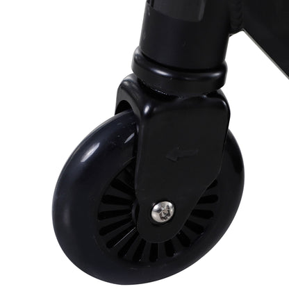 Homcom Pro Stunt Scooter für Kinder & Erwachsene, Freestyle Tretroller, 100mm Kunstleder-Räder, Aluminium Schwarz, für Tricks