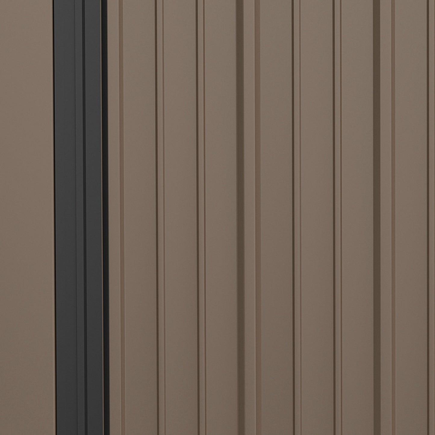 Outsunny Gerätehaus 1,34 m² Geräteschrank mit Pultdach abschließbar Gartenhaus Geräteschuppen aus verzinkter Stahl 161,5 x 94,5 x 196 cm Braun