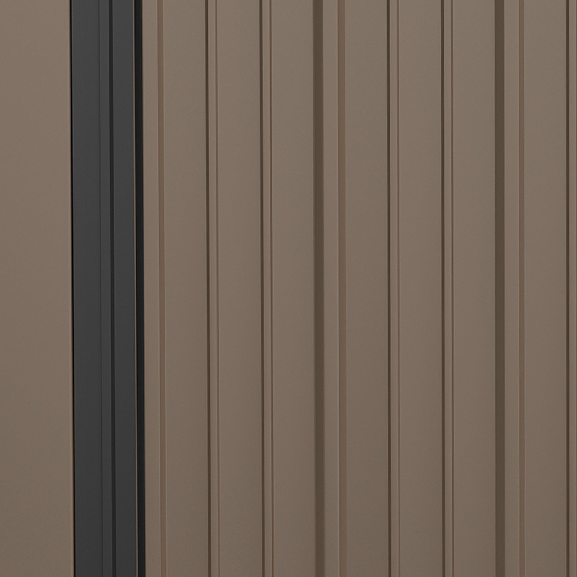 Outsunny Gerätehaus 1,34 m² Geräteschrank mit Pultdach abschließbar Gartenhaus Geräteschuppen aus verzinkter Stahl 161,5 x 94,5 x 196 cm Braun