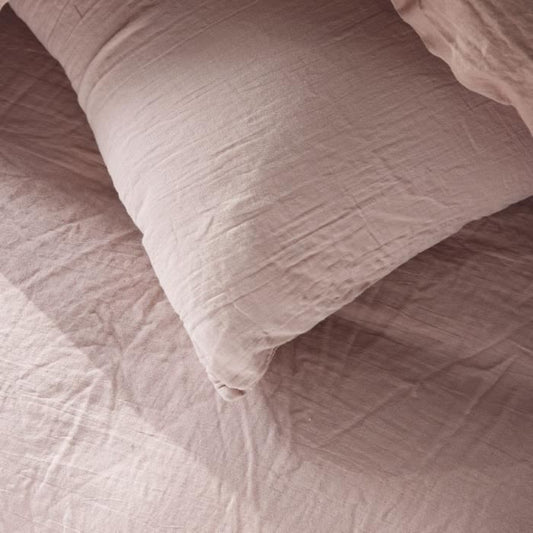 Bedding set - TODAY - 123667 - 2 people - 260x240cm - Plain cotton gauze - Sand rose
