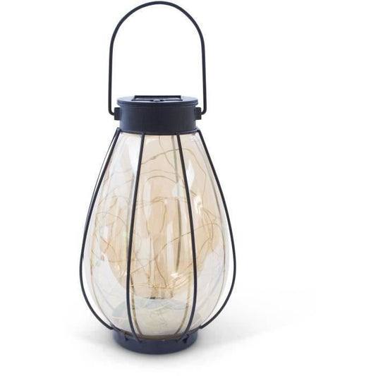 Solar lantern - GARDEN ID Java - Ø14 H23 cm - Lighting 6-8h - Rechargeable AAA battery.