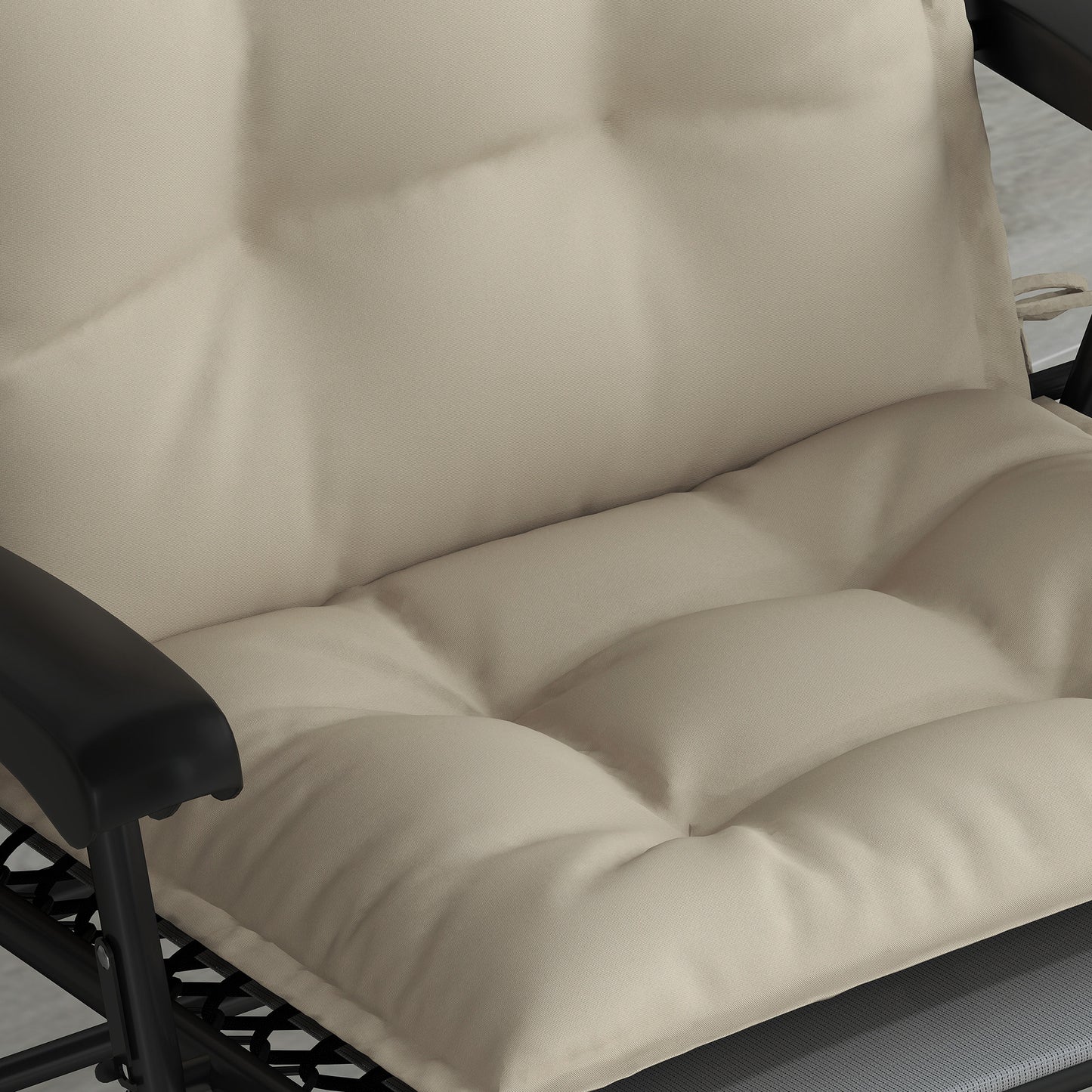 Outsunny 2er Set Auflage für Sonnenliege Wasserabweisend Liegenauflage für Gartenliege Polsterauflage 50x116x5 cm, Beige