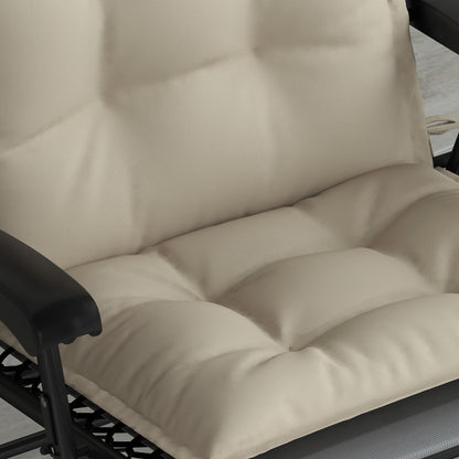 Outsunny 2er Set Auflage für Sonnenliege Wasserabweisend Liegenauflage für Gartenliege Polsterauflage 50x116x5 cm, Beige