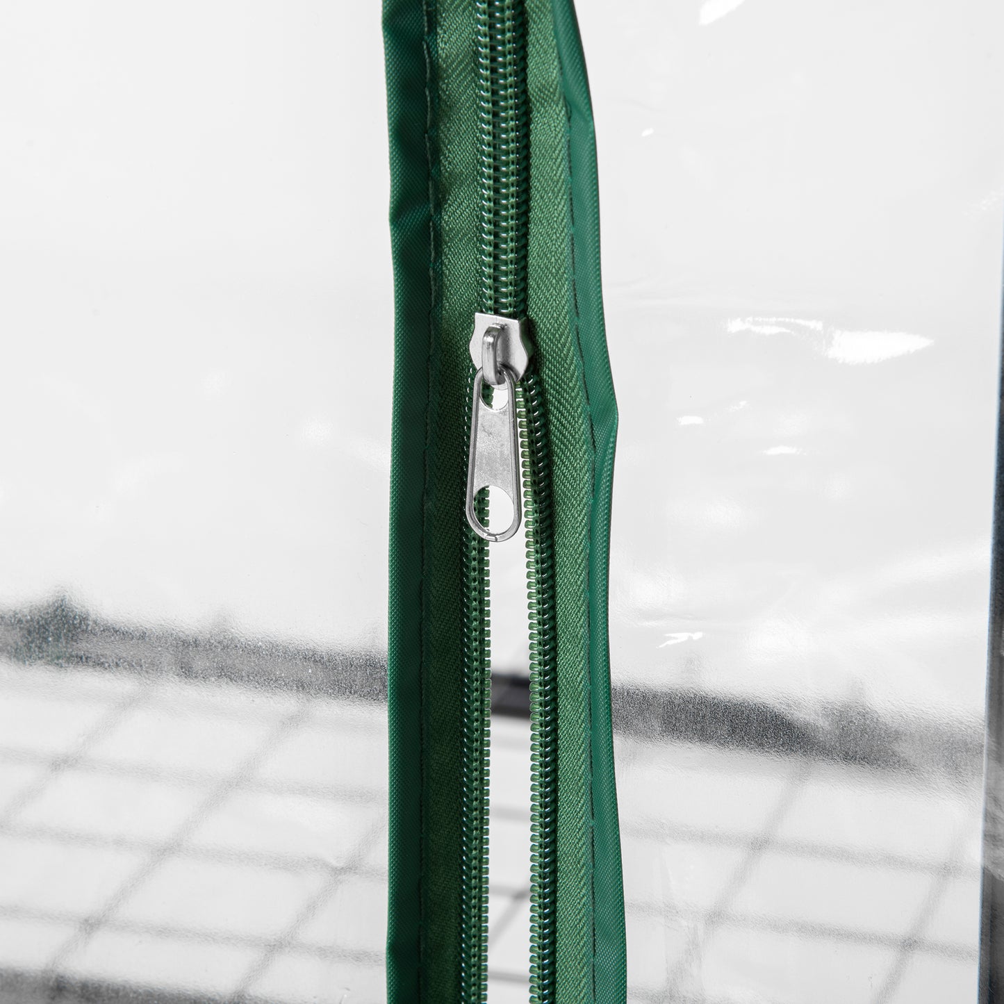 Outsunny Folien-Gewächshaus, Treibhaus, Mini-Gewächshaus, Pflanzenhaus, Frühbeet, 4 Regalfächer, 69 x 50 x 165 cm, Transparent