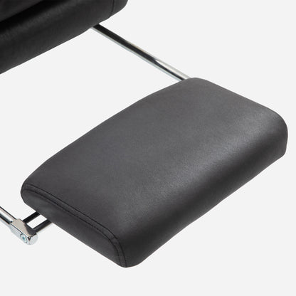 Vinsetto Bürostuhl med Massagefunktion, Beheizbar, Neigbar, Konstleder, 65x72x109-117cm, Schwarz