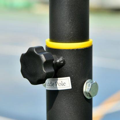 HOMCOM Basketballständer mit Rollen 83x55cm Rückwand, Mobiler Basketballkorb mit Ständer, verstellbare Korbhöhe 156 bis 210 cm, Basketballanlage für Kinder Jugendliche, fürs Außenbereich