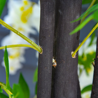 Outsunny Künstliche Glyzinien groß 165cm Kunstpflanze, Plastik Künstliche Pflanzen Kunstblumen im Topf, Fake Plant wie echt für Büro Wohnzimmer Schlafzimmer Moderne Dekoration Geschenk