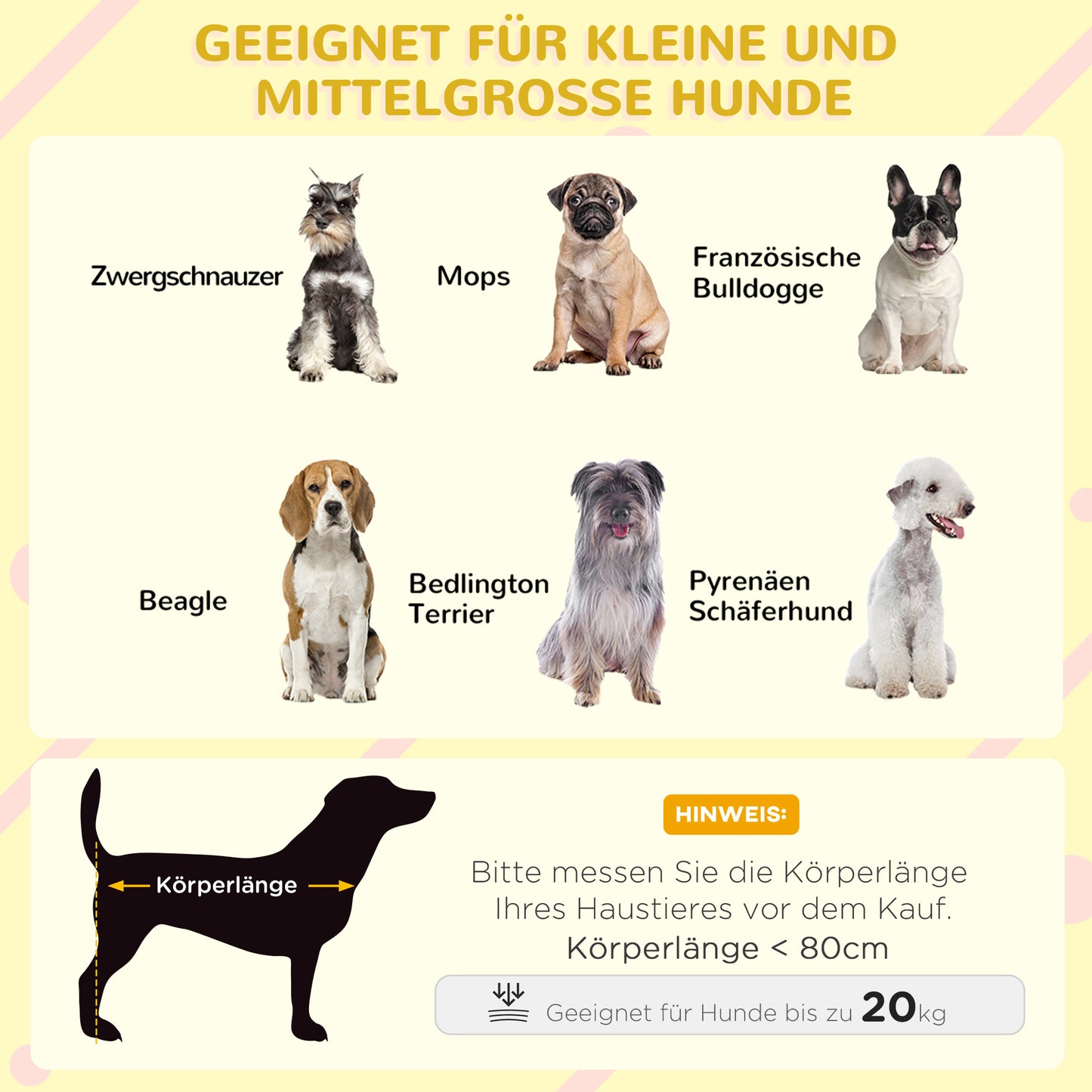 PawHut Hundehütte aus Massivholz, wetterbeständig, Asphaltdach, abnehmbarer Boden, 109 cm x 79 cm x 72 cm, Grau + Weiß