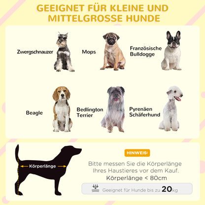 PawHut Hundehütte aus Massivholz, wetterbeständig, Asphaltdach, abnehmbarer Boden, 109 cm x 79 cm x 72 cm, Grau + Weiß