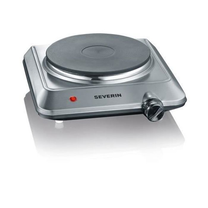 Severin KP1092 Molding - Electric plate 1 500W - Diameter 18 cm - Adjustable thermostat - Ideal Small Kitchen / Stainless steel spaces