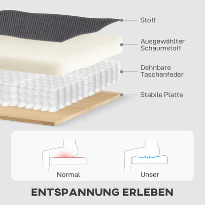 HOMCOM Verstellbares Bettsofa, L-förmiges Gästesofa mit Bettfunktion, Stauraum, Kissen, für Wohnzimmer, Gästezimmer, Dunkelgrau