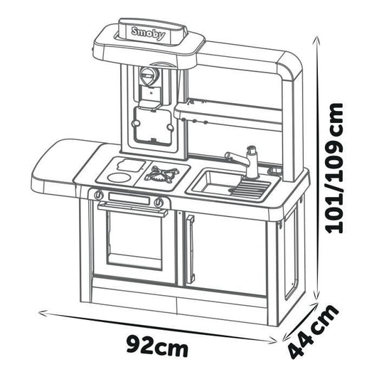 Smoby Tefal scalable kitchen - For children aged 3 - With removable plinths - 31 accessories included