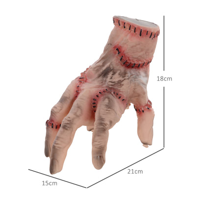 HOMCOM Horror-Hand, Helloweendeko, aktiviert mit Geräusche/Berührung, beweglich, Sound