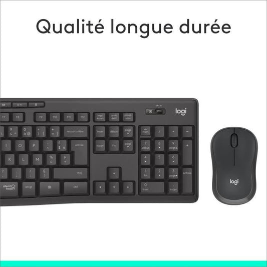 LOGITECH - Keyboard Combo - Wireless Mouse and Silent - MK295
