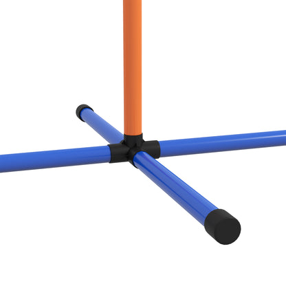 PawHut Hunde-Agiliy-Set Hundeparcours, 1 Reifen, 1 Hürde, 1 Slalom-Set, 352 cm x 66 cm x 69 cm, Blau + Rot