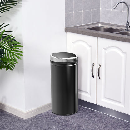HOMCOM 42 L Sensor Mülleimer, Automatischer Abfalleimer, Rostfreier Kücheneimer mit Infrarotsensor, für Küche, Esszimmer