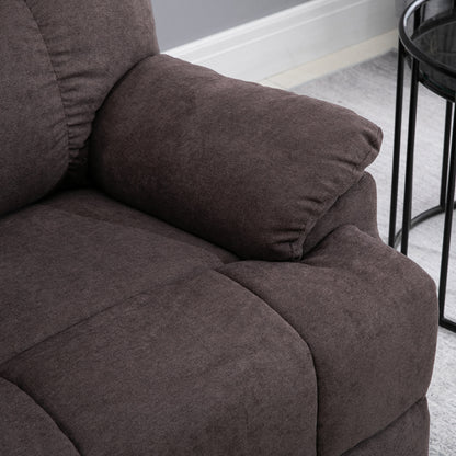 HOMCOM Relaxsessel mit Aufstehhilfe, 160° verstellbare Rückenlehen, Massage- und Wärmefunktion, 83 cm x 95 cm x 105 cm, Braun