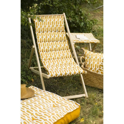 Quilted deck chair - PRIVATE GARDEN - ELECTRO - Cumin - F100
