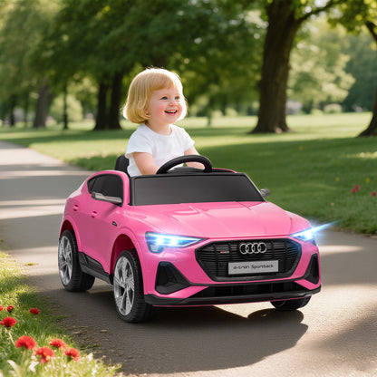 HOMCOM Elektro Kinderauto 12V Elektrofahrzeug Audi E-tron Elektroauto mit Fernbedienung, Sicherheitsgurt, für 3-5 Jahre