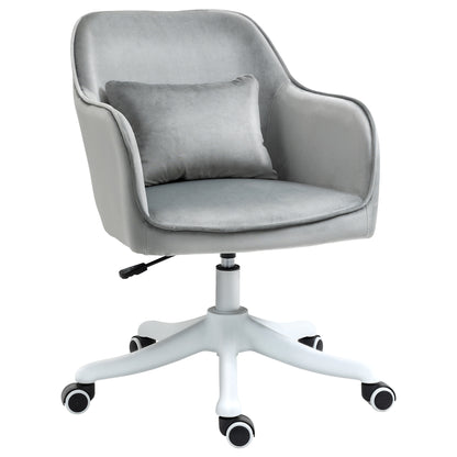 Vinsetto Massage Schreibtischstuhl 78-86 cm höhenverstellbarer Bürostuhll Drehstuhl Computerstuhl mit USB-Schrittstelle Arbeitsstuhl mit Vibrationsfunktion Lendenkissen Massagefunktion Grau