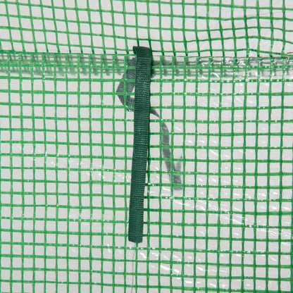 Outsunny Gewächshaus mit Tür, vinterfest Foliengewächshaus aus Stahl, Treibhaus für Balkon, Garten, Tomatenhaus 100x50x150cm, Tomatengewächshaus für Tomaten, Gemüse, Blumen, Pflanzen, Grün