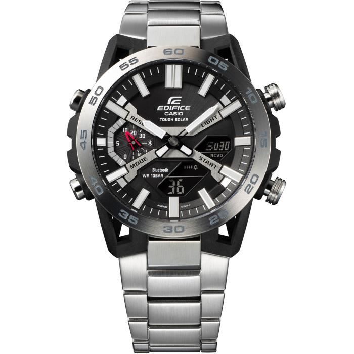 Watch - CASIO - ECB-2000D-1AEF - 51mm - Silver - Bluetooth - Solar - Waterproof 10 bars