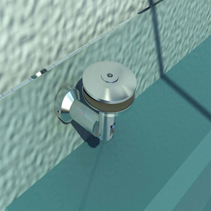 HOMCOM Vordach Glasvordach Türvordach gehärtetes Glas(ESG) Edelstahl Klarglas (200x90cm) (L)